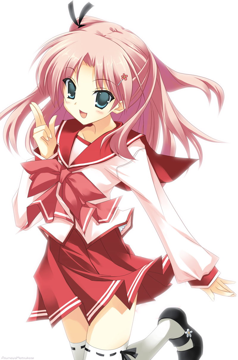 maaryan, seifuku, thighhighs, to_heart_(series), to_heart_2, yoshiwo