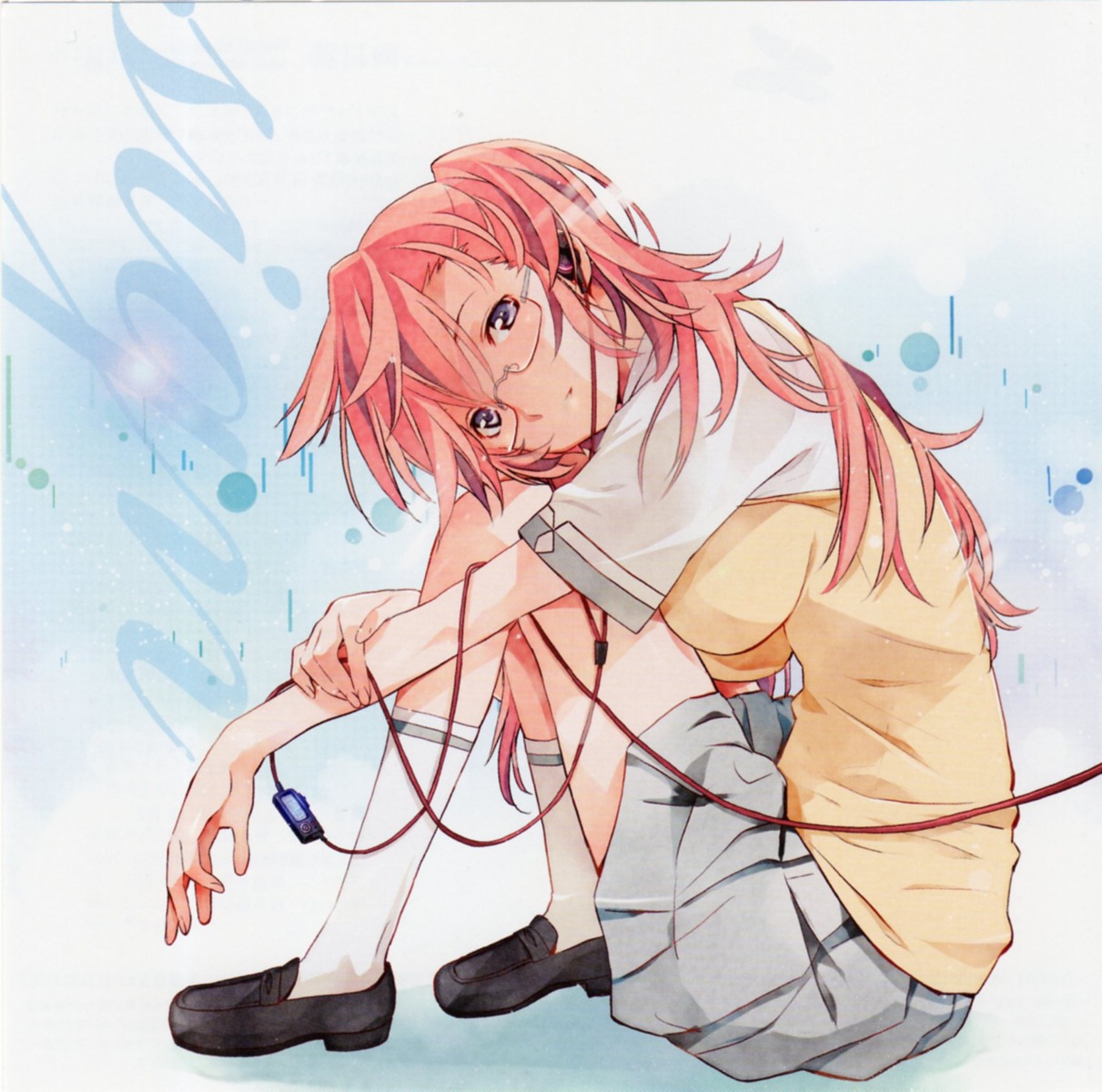 ano_natsu_de_matteru, disc_cover, headphones, megane, seifuku, takatsuki_ichika, uon_taraku