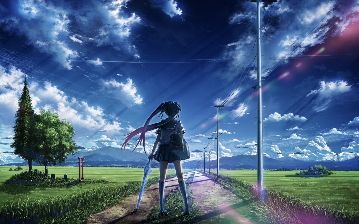 bokuden, landscape, seifuku