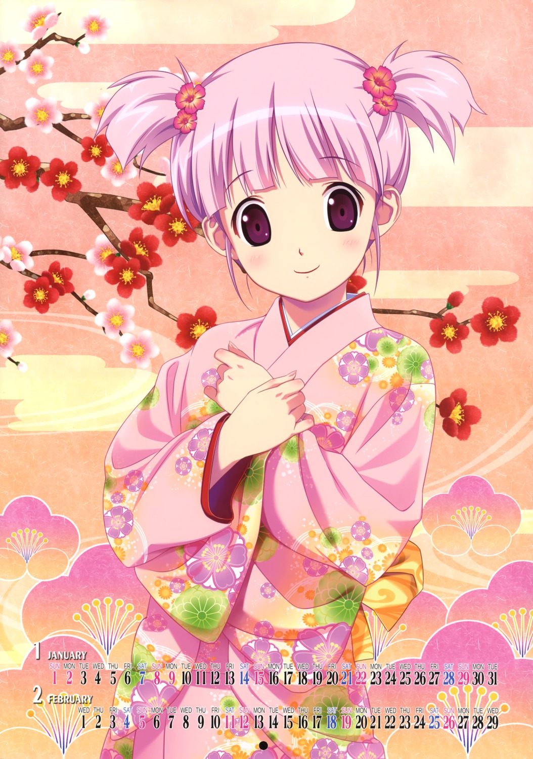 calendar, kimono, koutaro, nijiiro_zakura