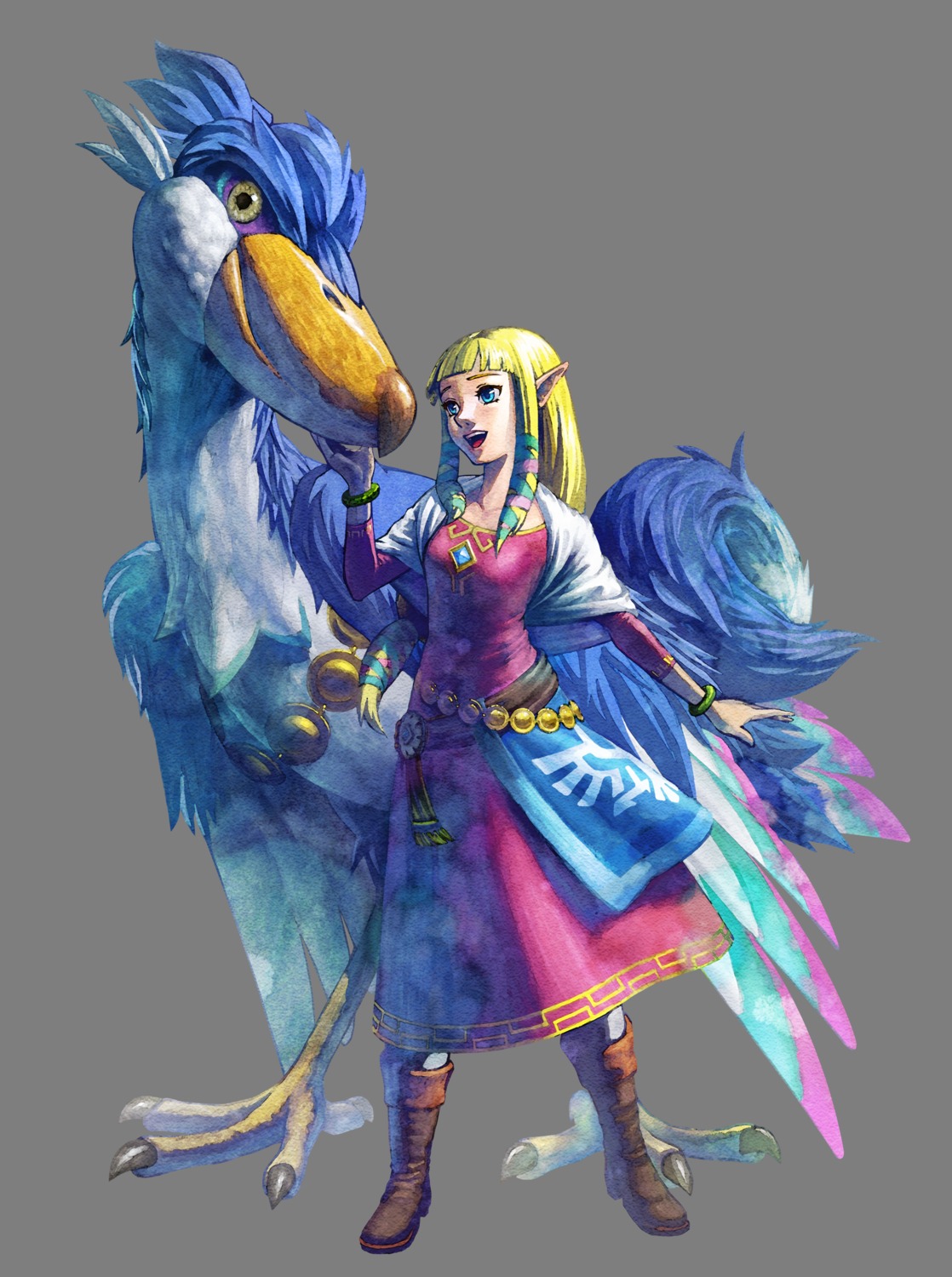 dress, loftwing, nintendo, pointy_ears, princess_zelda, the_legend_of_zelda, the_legend_of_zelda:_skyward_sword, transparent_png