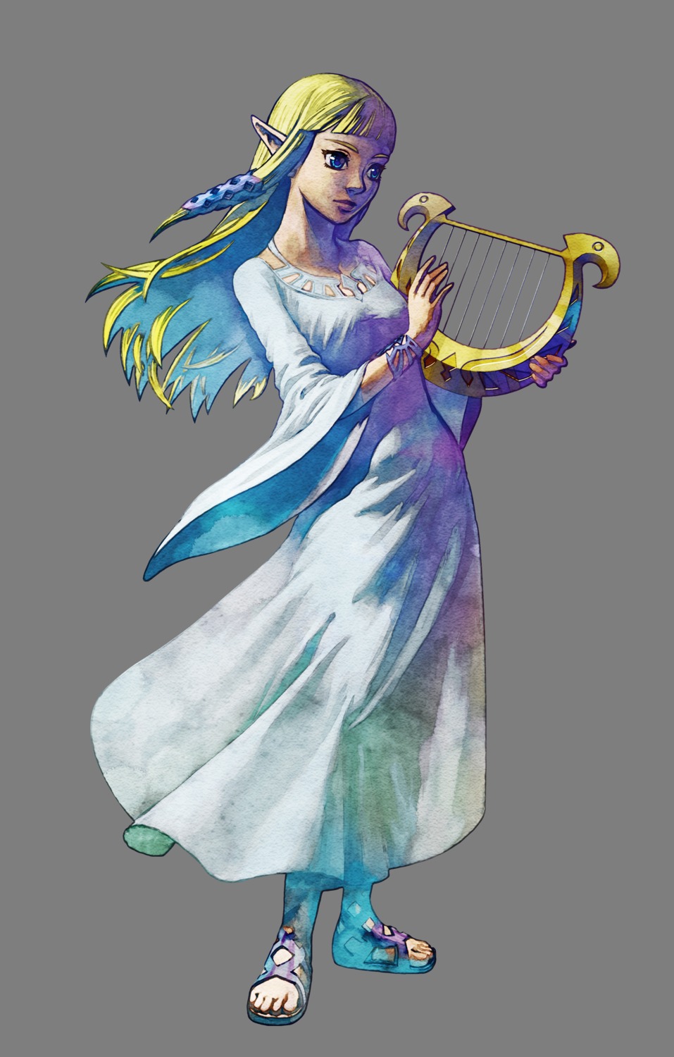 dress, nintendo, pointy_ears, princess_zelda, the_legend_of_zelda, the_legend_of_zelda:_skyward_sword, transparent_png