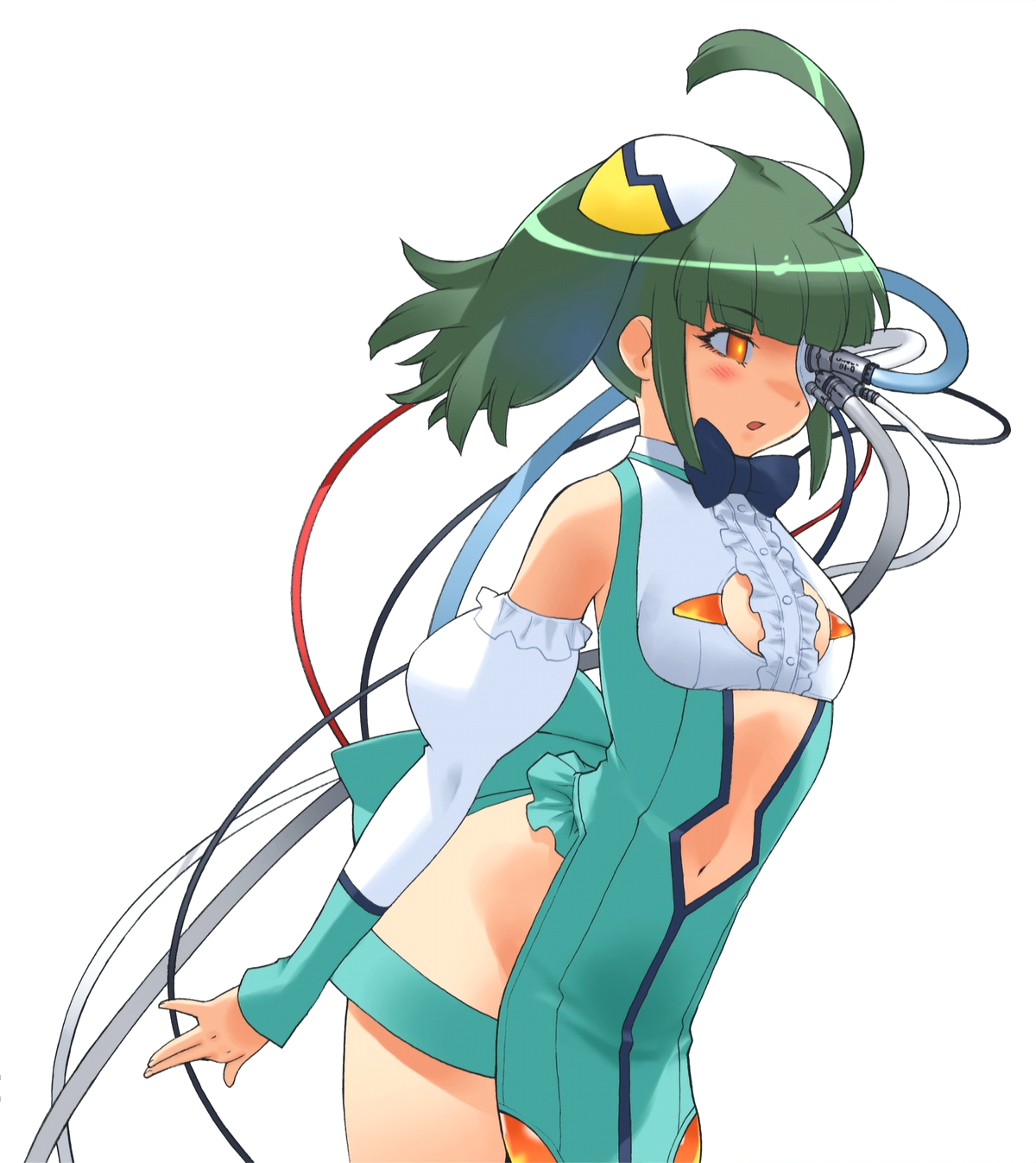 dress, eyepatch, konami, nopan, otomedius, tita_nium, yoshizaki_mine