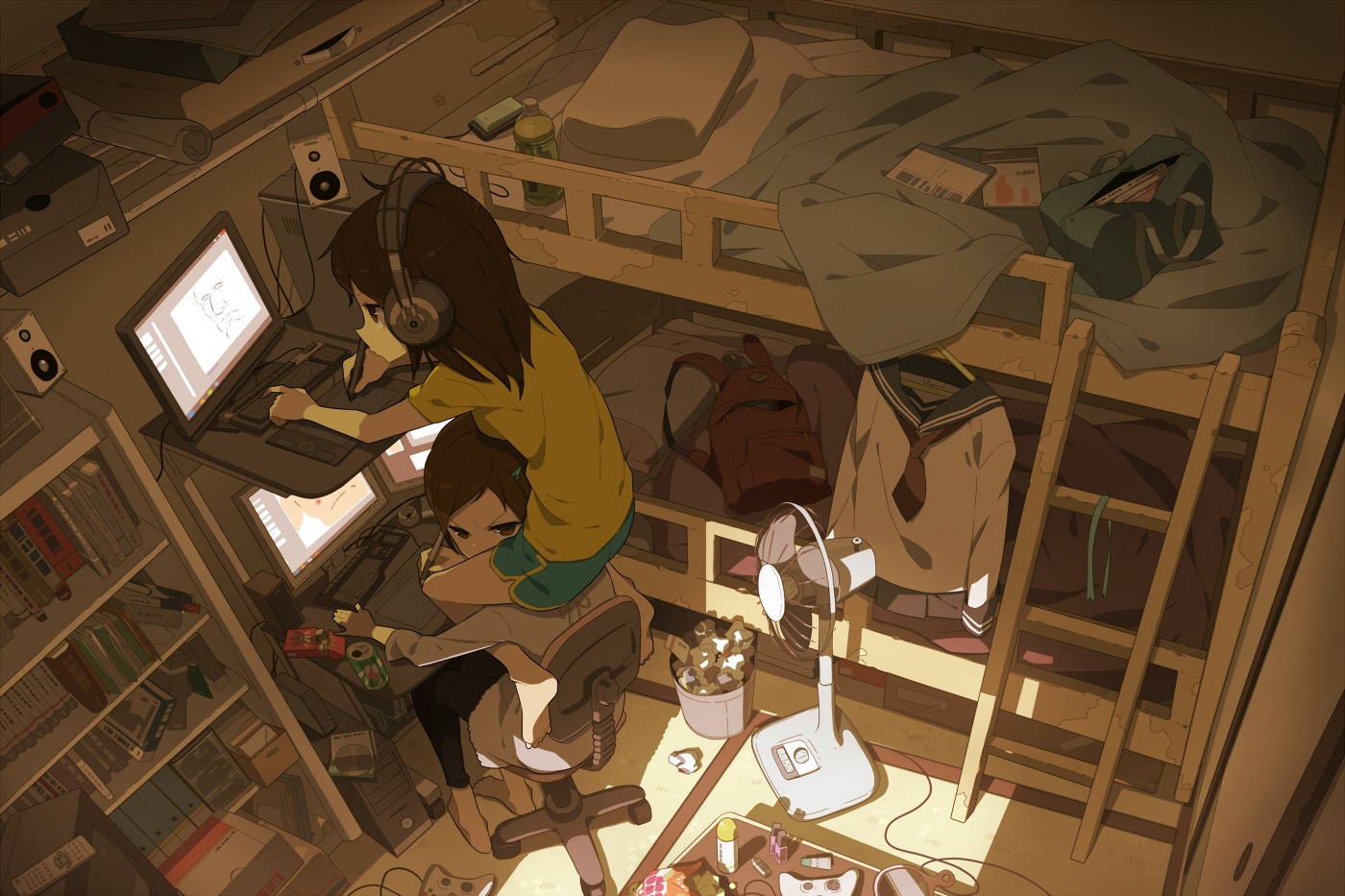 headphones, tomioka_jirou