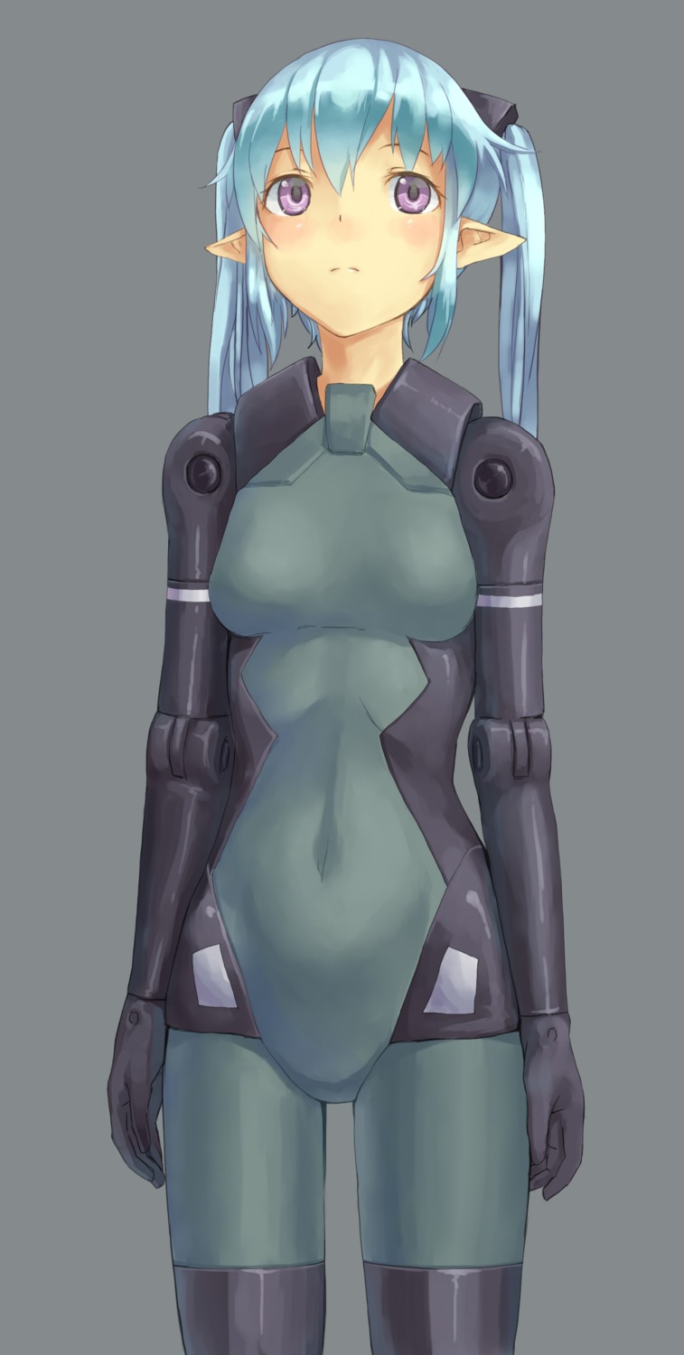 bodysuit, busou_shinki, eichisu, elf, mecha_musume, pointy_ears