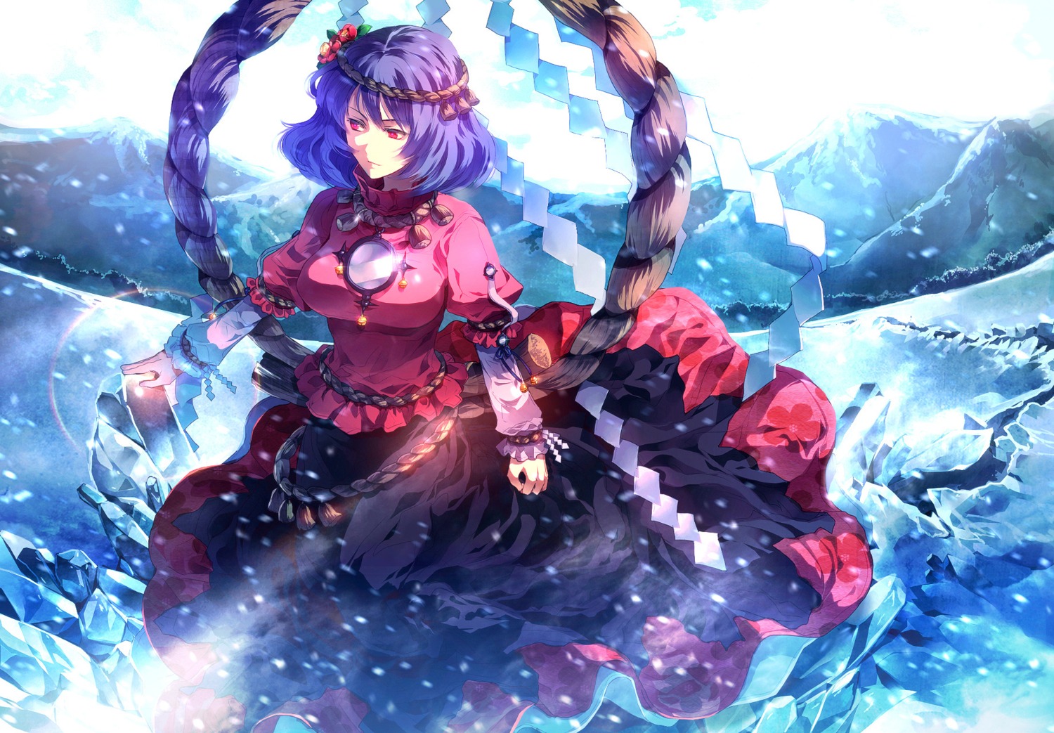 sunakumo, touhou, yasaka_kanako
