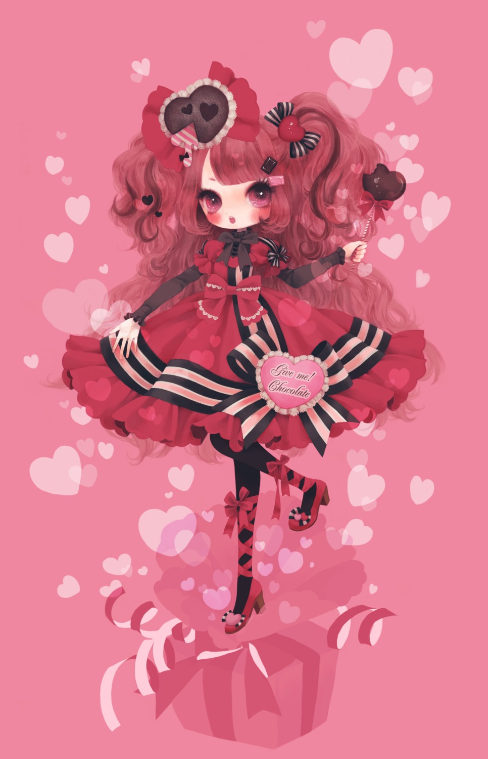 dress, kabasawa_kina, lolita_fashion, pantyhose, valentine