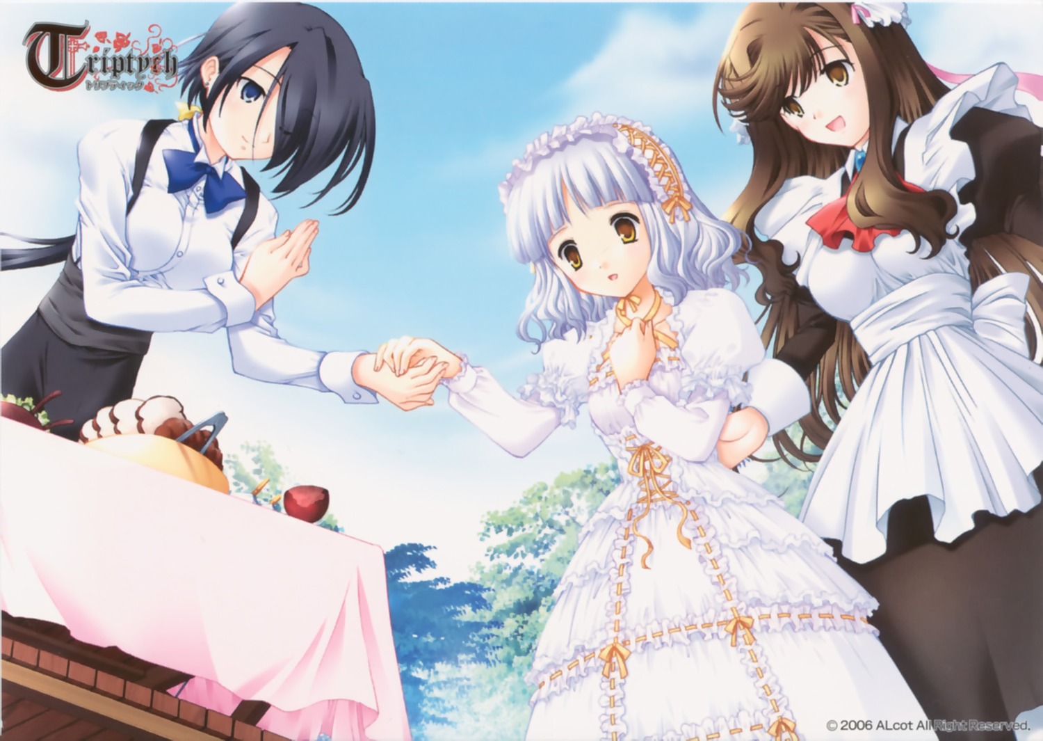 hanon, lolita_fashion, maid, miu_(triptych), nimura_yuuji, rei_(triptych), triptych