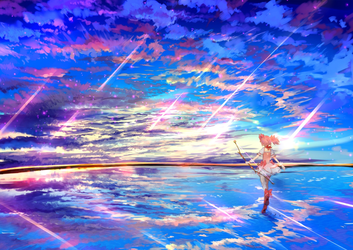 kaname_madoka, landscape, mahou_shoujo_madoka_magica, ume_(plumblossom)