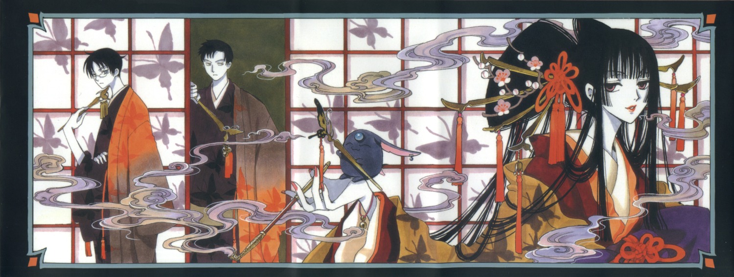 clamp, doumeki_shizuka, ichihara_yuuko, mokona, watanuki_kimihiro, xxxholic