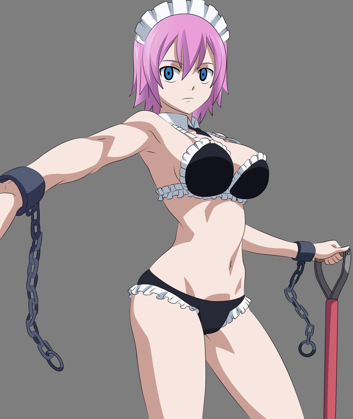 bikini, fairy_tail, maid, swimsuits, transparent_png, vector_trace, virgo_(fairy_tail)