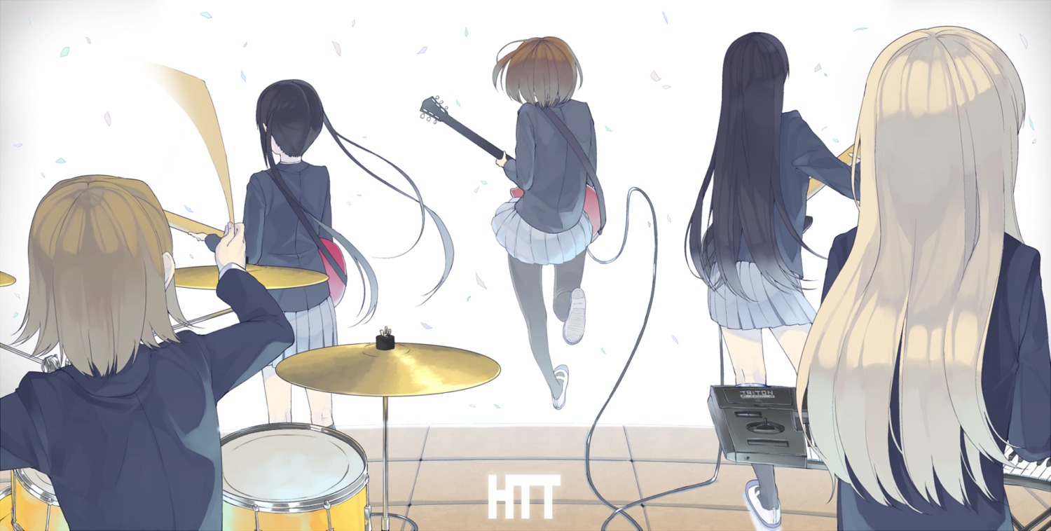 akiyama_mio, hirasawa_yui, k-on!, kotobuki_tsumugi, nakano_azusa, pantyhose, seifuku, shiro_negi