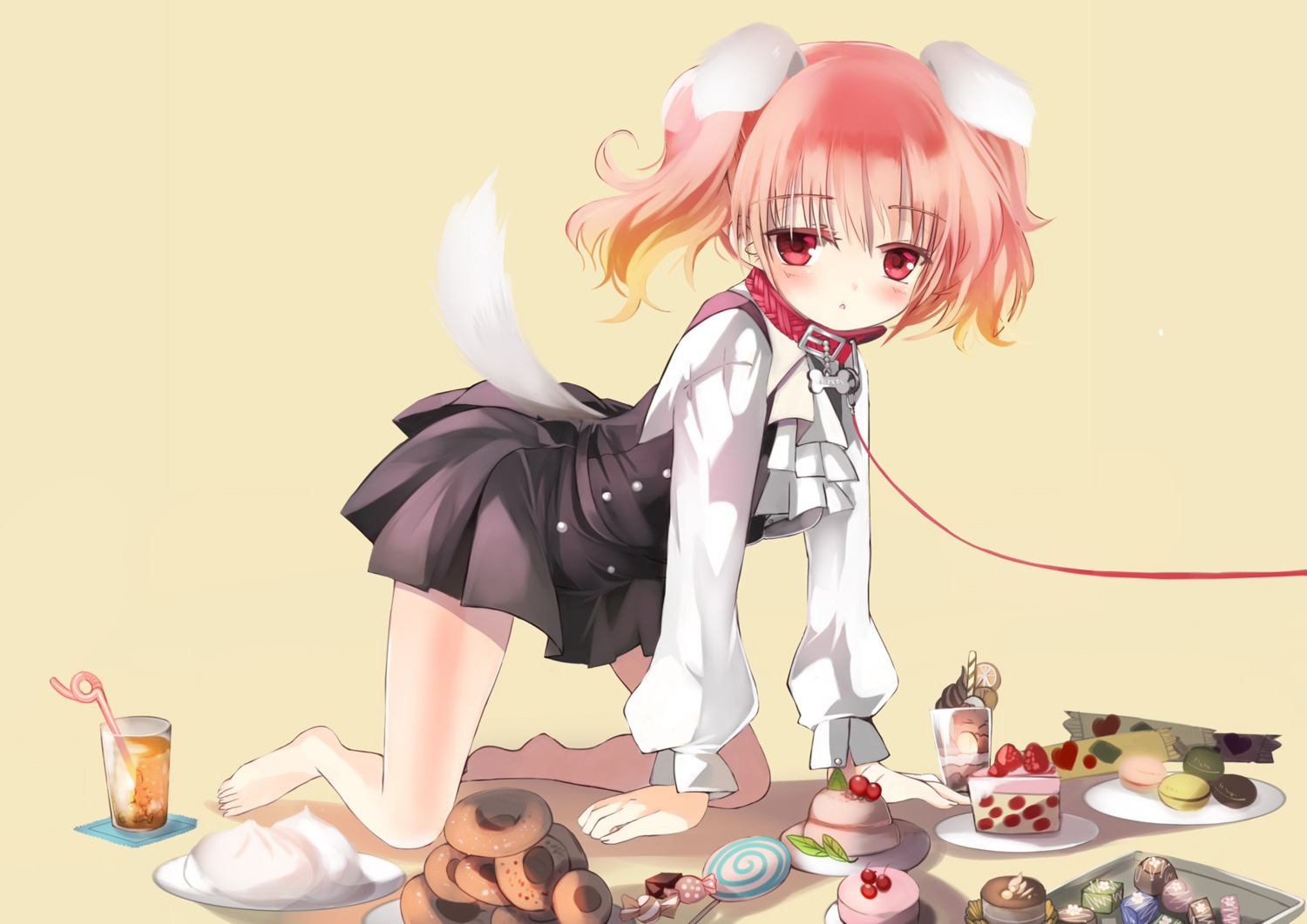 animal_ears, fuyouchu, inu_x_boku_ss, inumimi, roromiya_karuta, tail