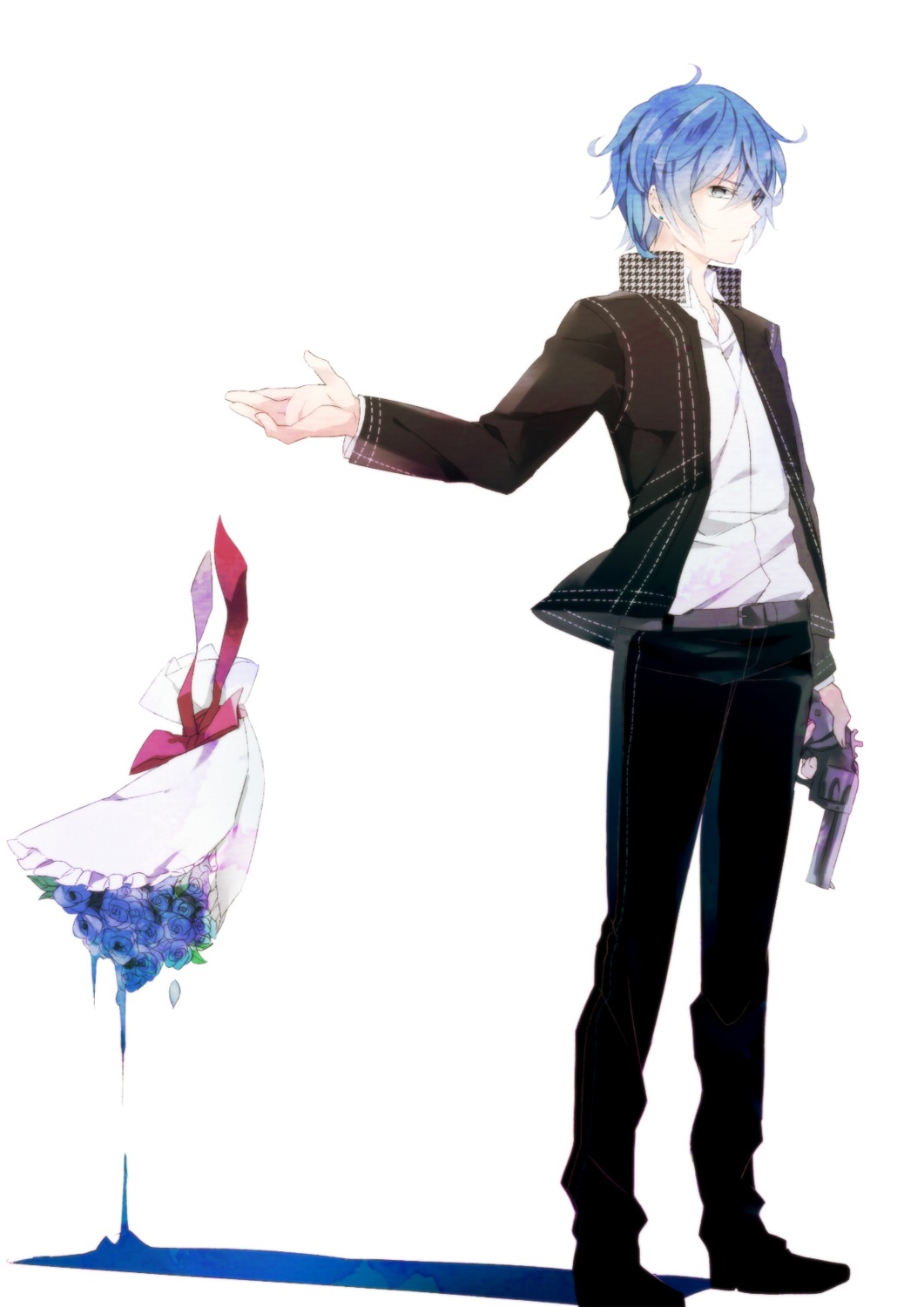 gun, megaten, persona, persona_4, reverse_trap, shirogane_naoto, yayata