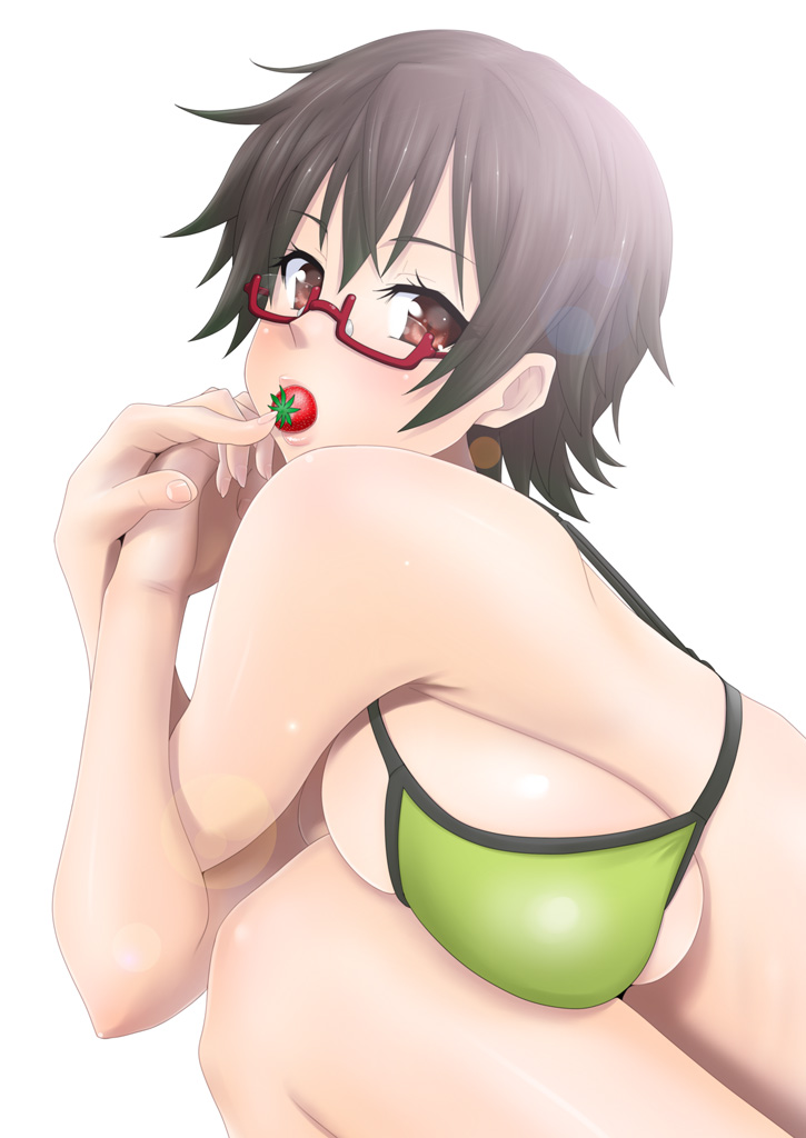bikini, eunos, k-on!, manabe_nodoka, megane, swimsuits