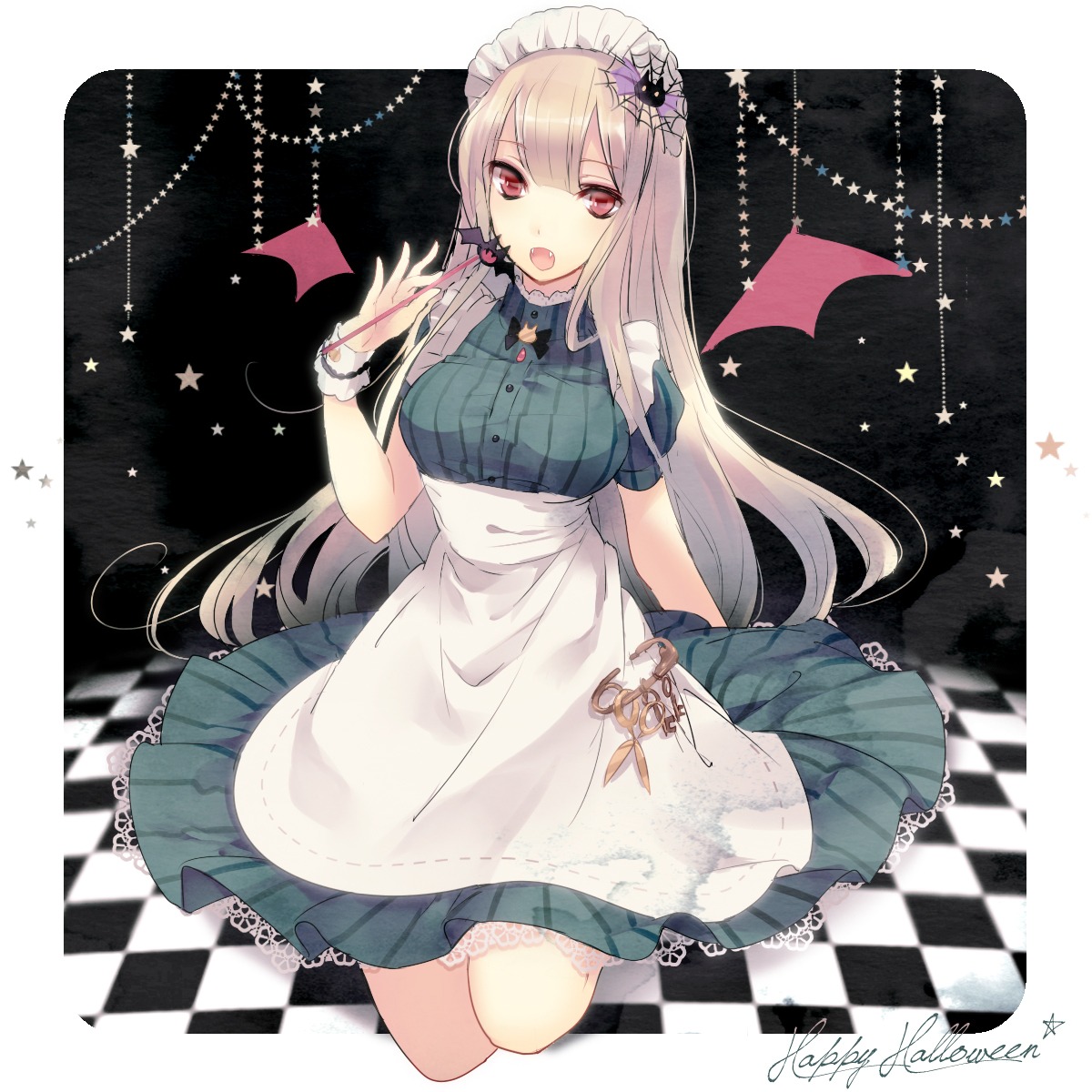 aliasing, halloween, horiizumi_inco, maid, wings