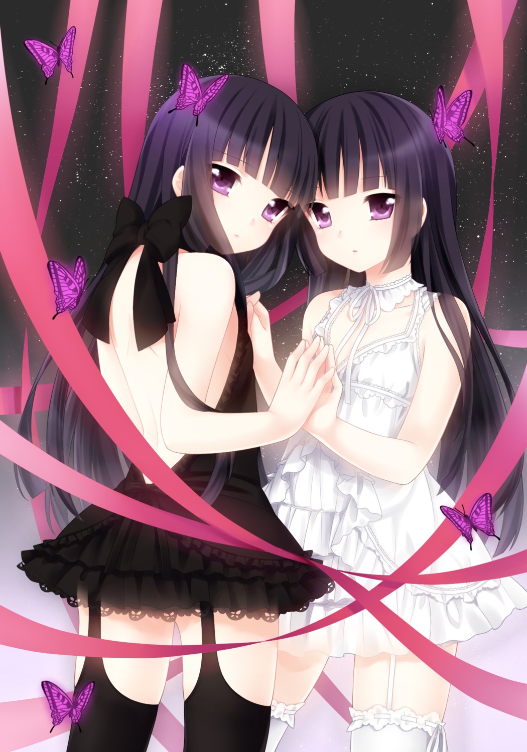 dress, etou, inu_x_boku_ss, shirakiin_ririchiyo, stockings, thighhighs
