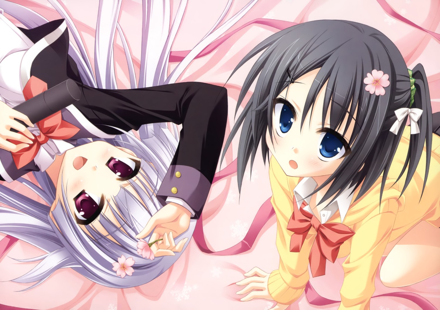 hatsuyuki_sakura, hontani_kanae, saga_planets, seifuku, shinonome_nozomu, tamaki_sakura