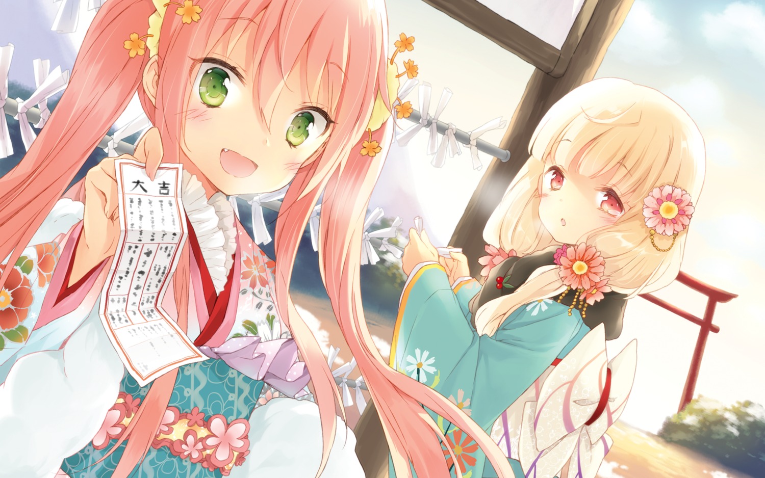cafe_sourire, cuffs, cuteg, kimono, lolita_fashion, mizushima_serika, ogiwara_kyouko, wa_lolita, wallpaper