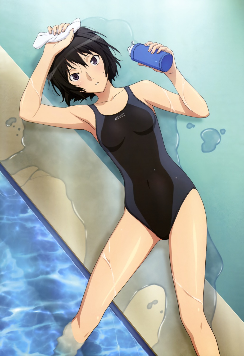 amagami, arai_nobuhiro, nanasaki_ai, swimsuits, wet
