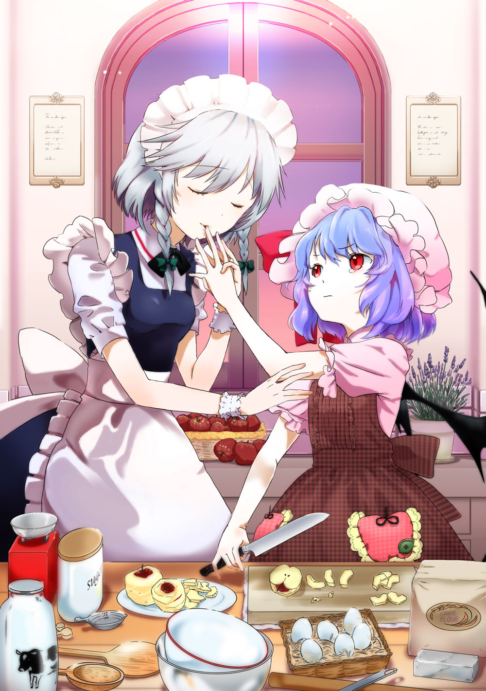 izayoi_sakuya, maid, remilia_scarlet, touhou, yamada_ranga