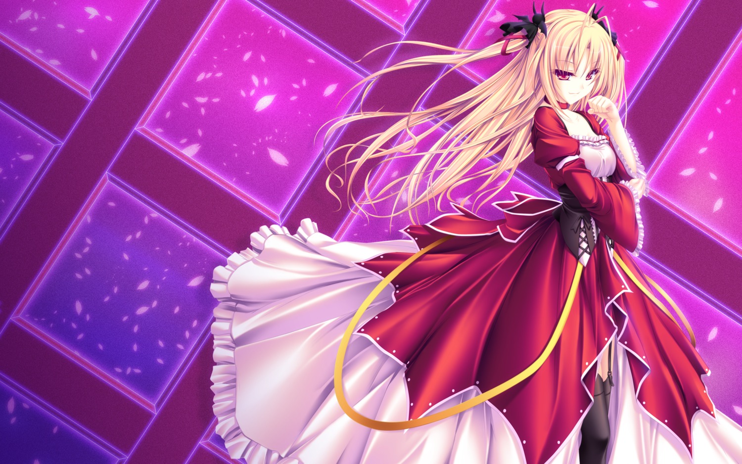 dress, lunaris_filia, stockings, sylvia_luna_infinitus, tenmaso, thighhighs, wallpaper, whirlpool