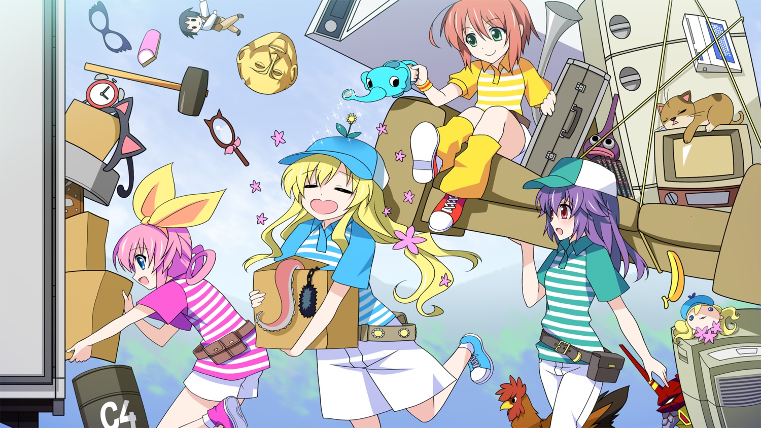 440, cordelia_glauca, hercule_barton, kobayashi_opera, sherlock_shellingford, tantei_opera_milky_holmes, wallpaper, yuzurizaki_nero