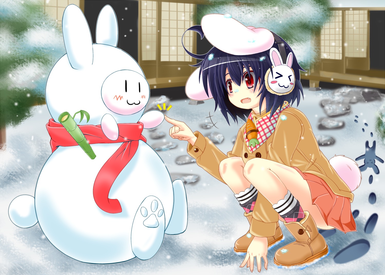 animal_ears, bunny_ears, hidamari_(mizuiro_yume_koubou), inaba_tewi, tail, touhou