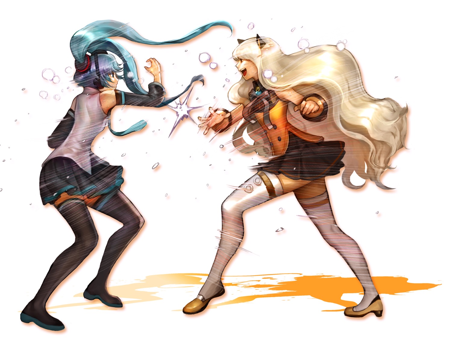 gd_choco, hatsune_miku, seeu, slam_dunk, thighhighs, vocaloid