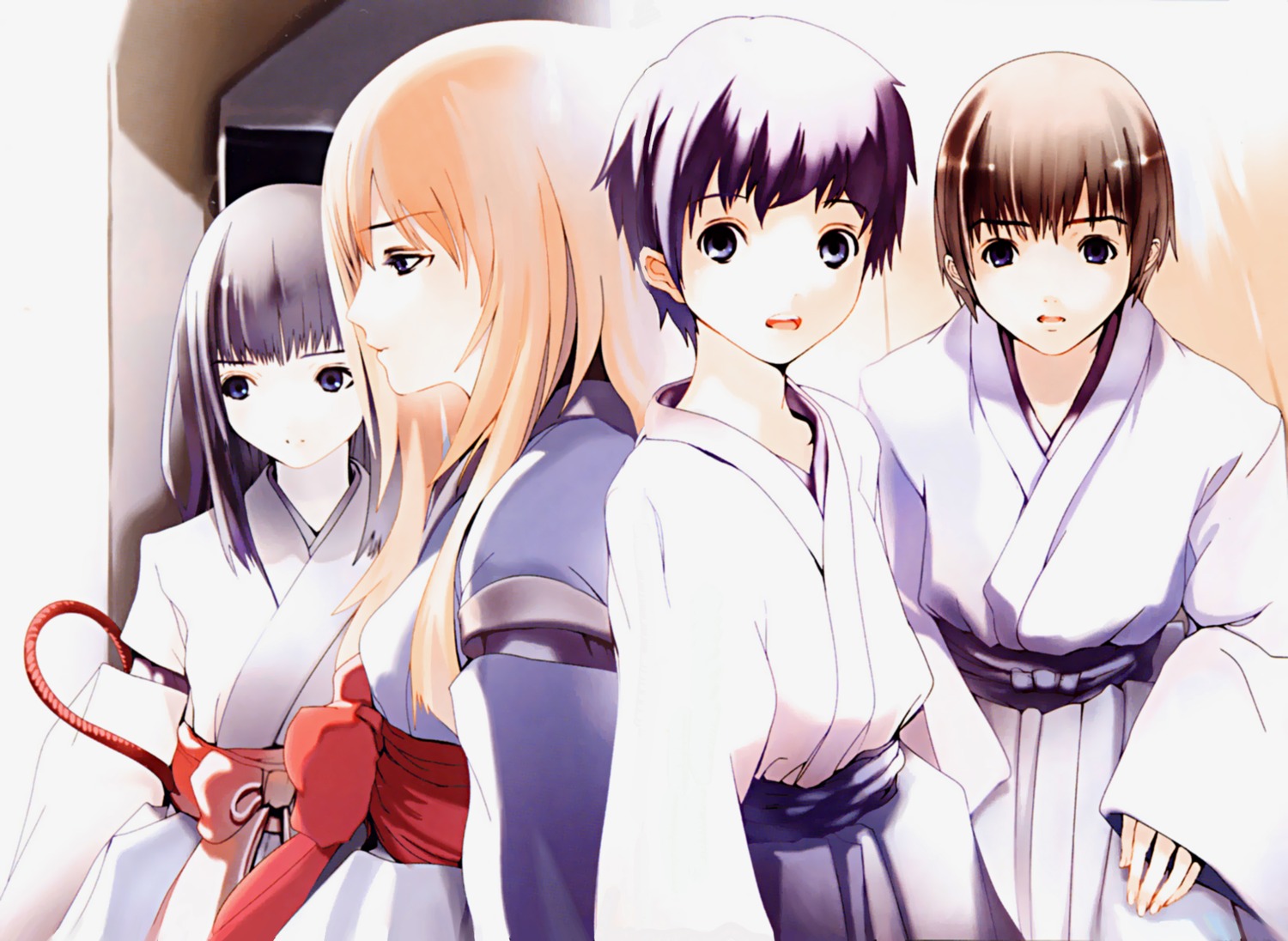 houden_eizou, kou, miko, takagami_noboru, takagami_tooru, tenko_kuugen, wagaya_no_oinari-sama