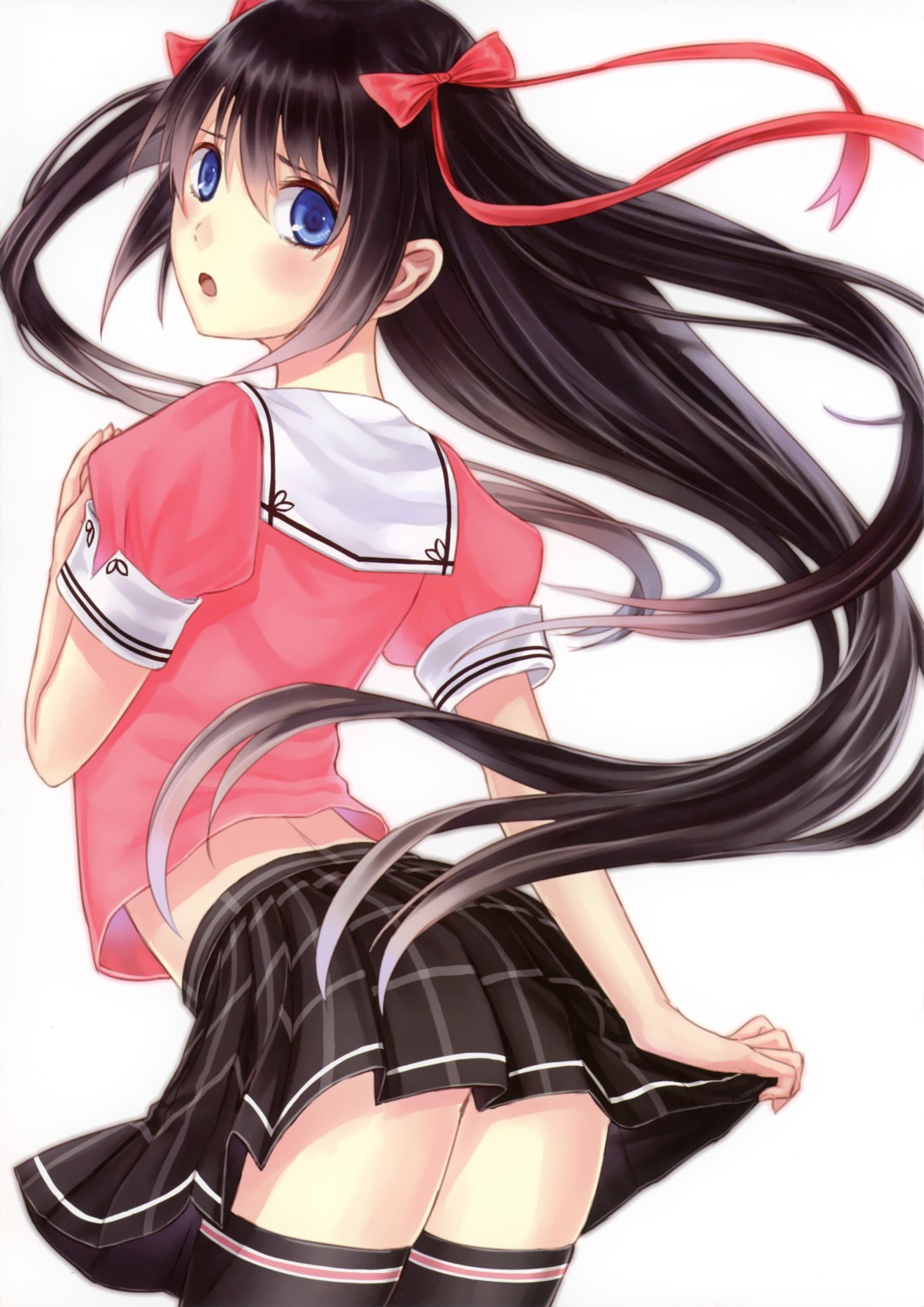 boku_to_kimi_to_kakuusekai_to, kazuharu_kina, seifuku, thighhighs