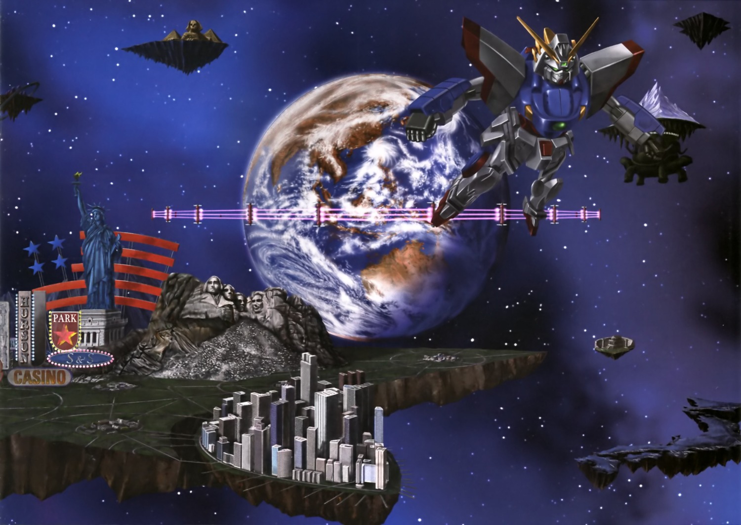 g_gundam, gundam, mecha, shining_gundam