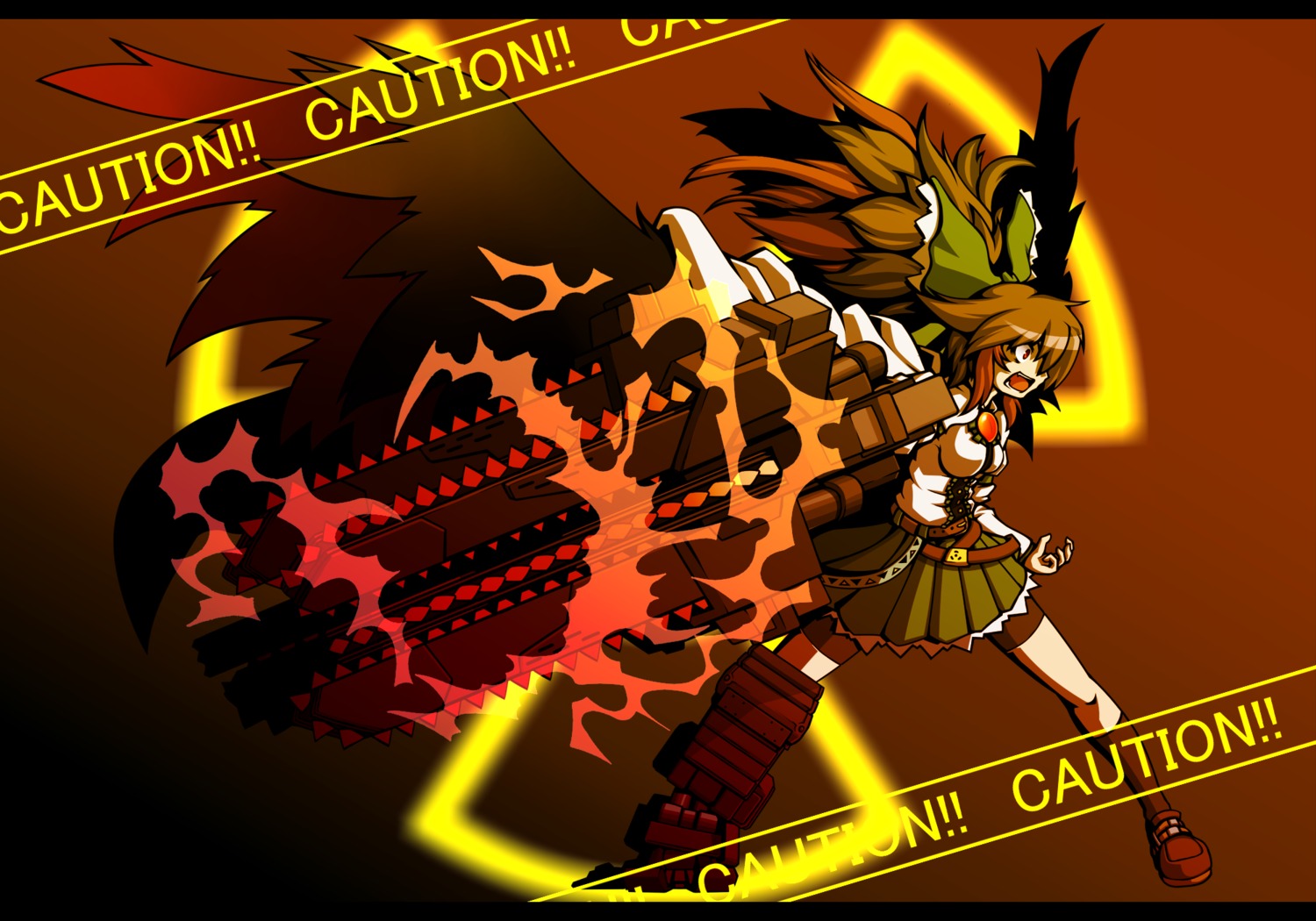 armored_core, naginami, reiuji_utsuho, touhou, wings