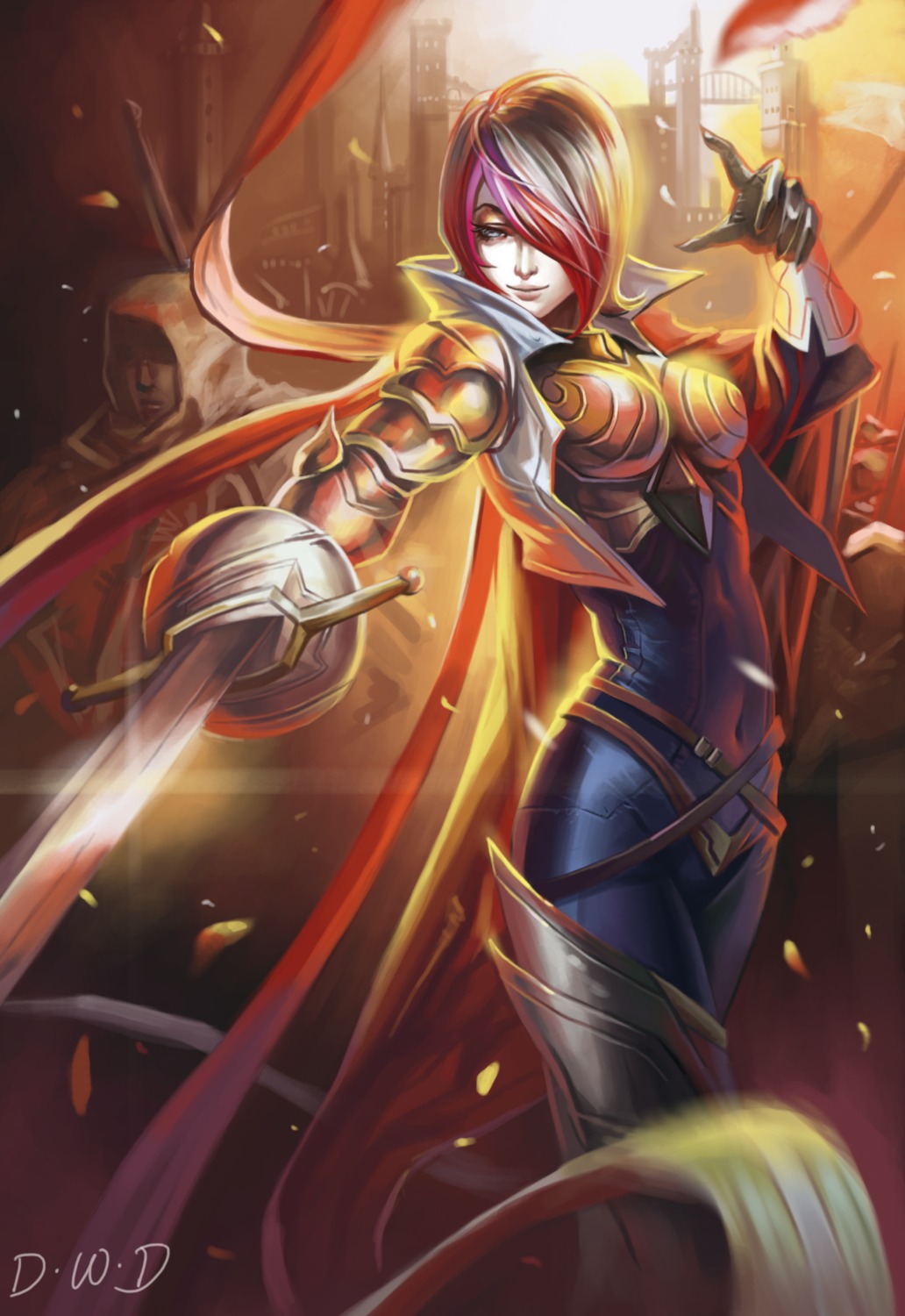 armor, bodysuit, dantewontdie, fiora, league_of_legends, sword, thighhighs