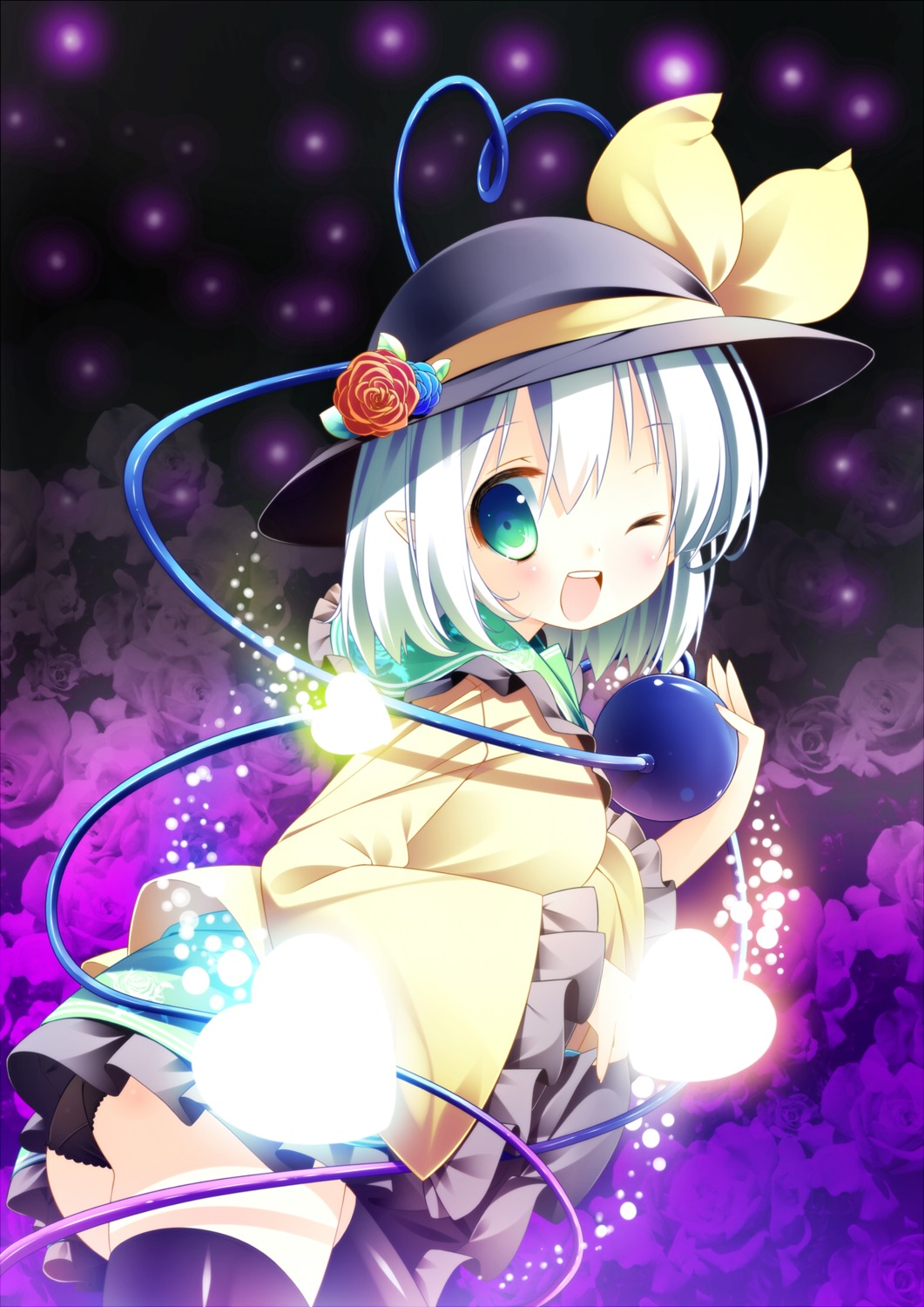 komeiji_koishi, pantsu, sefa, thighhighs, touhou