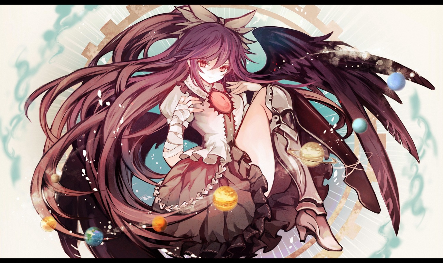 hina, reiuji_utsuho, touhou, wings