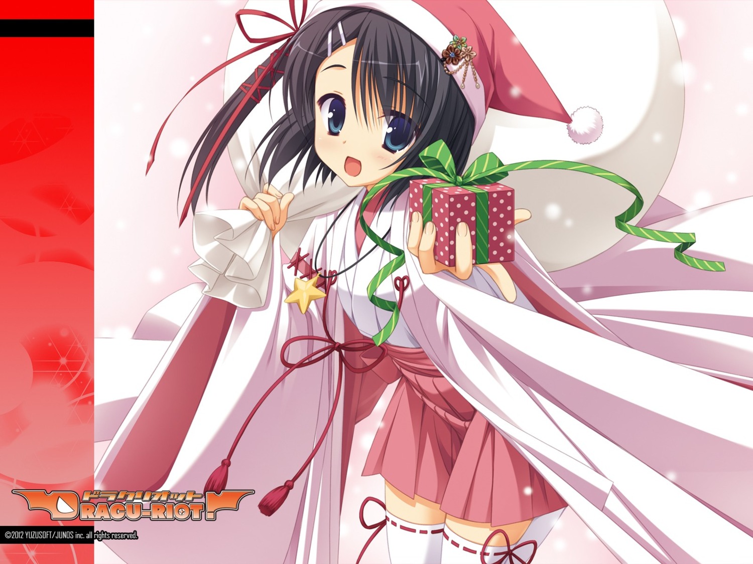 dracu-riot!, mera_azusa, muririn, thighhighs, wallpaper, yuzu-soft