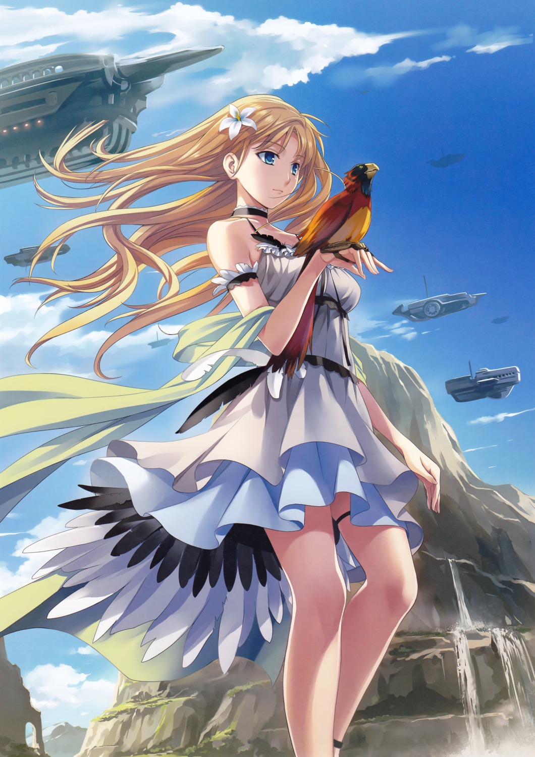 dress, ekusa_takahito, garter