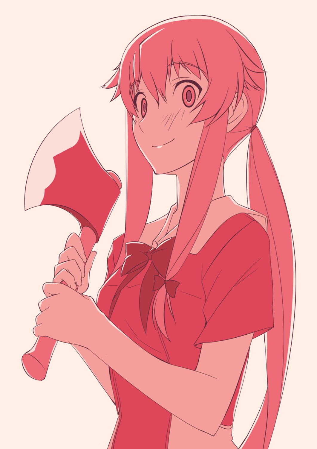 gasai_yuno, mirai_nikki, murakami_suigun, seifuku, yandere