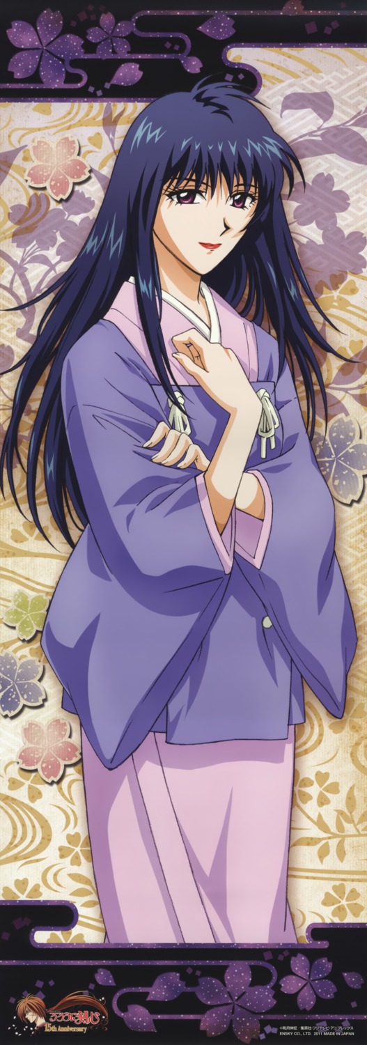 japanese_clothes, rurouni_kenshin, stick_poster, takani_megumi