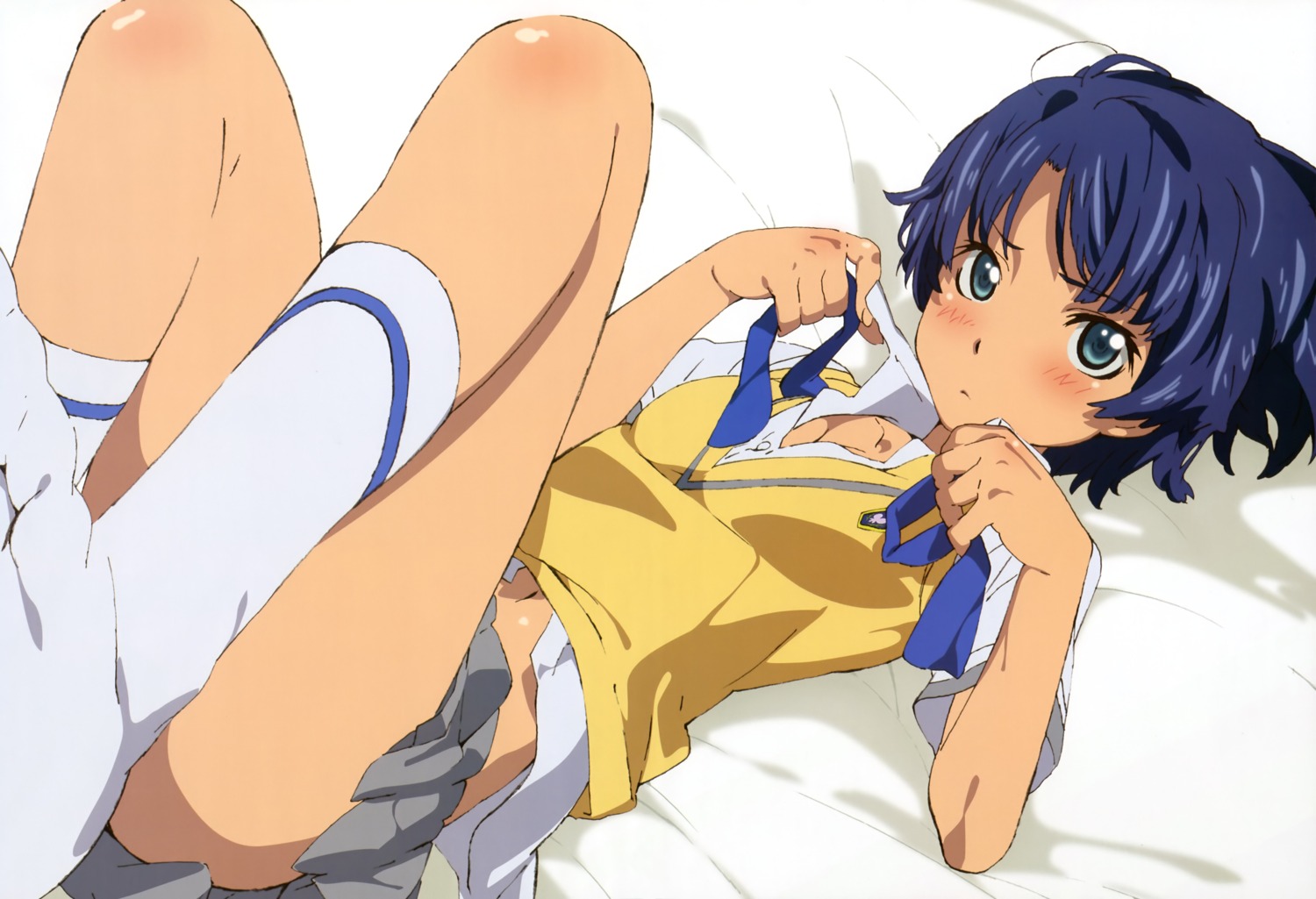 ano_natsu_de_matteru, seifuku, tanigawa_kanna, tomioka_hiroshi, undressing