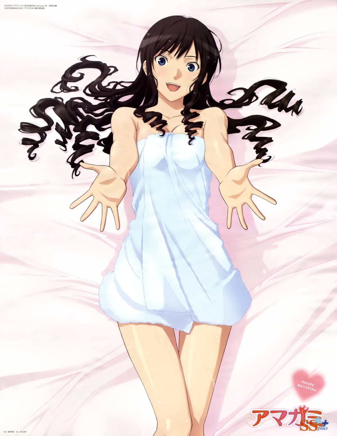 amagami, amagami_ss_plus, cleavage, dakimakura, inomata_masami, morishima_haruka, towel, wet