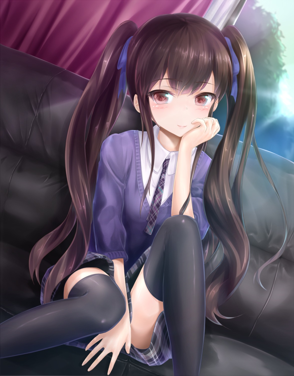 akazawa_izumi, another, seifuku, thighhighs, wingheart