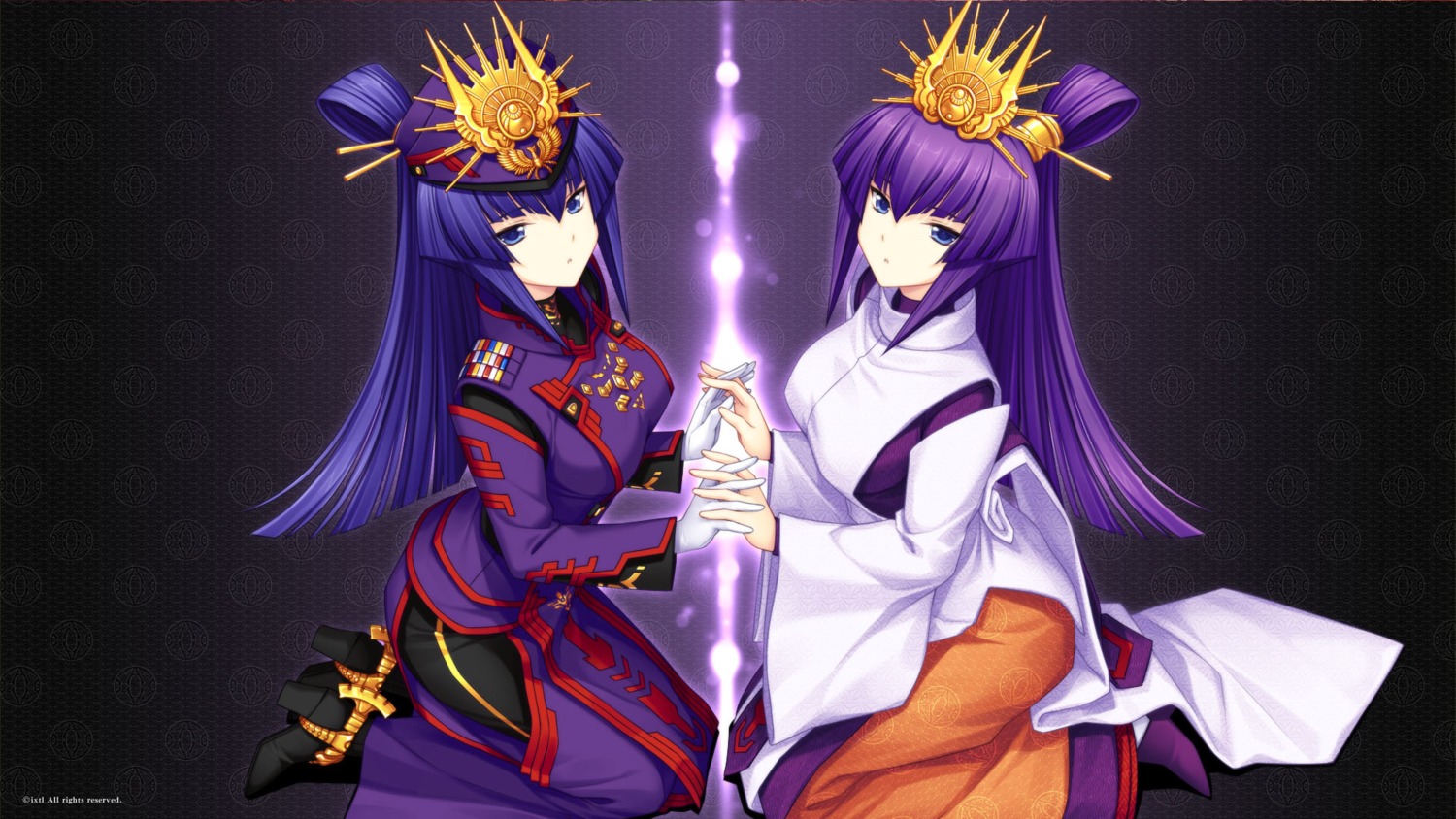 japanese_clothes, jpeg_artifacts, koubuin_yuuhi, mitsurugi_meiya, muv-luv, muv-luv_alternative_chronicles, wallpaper