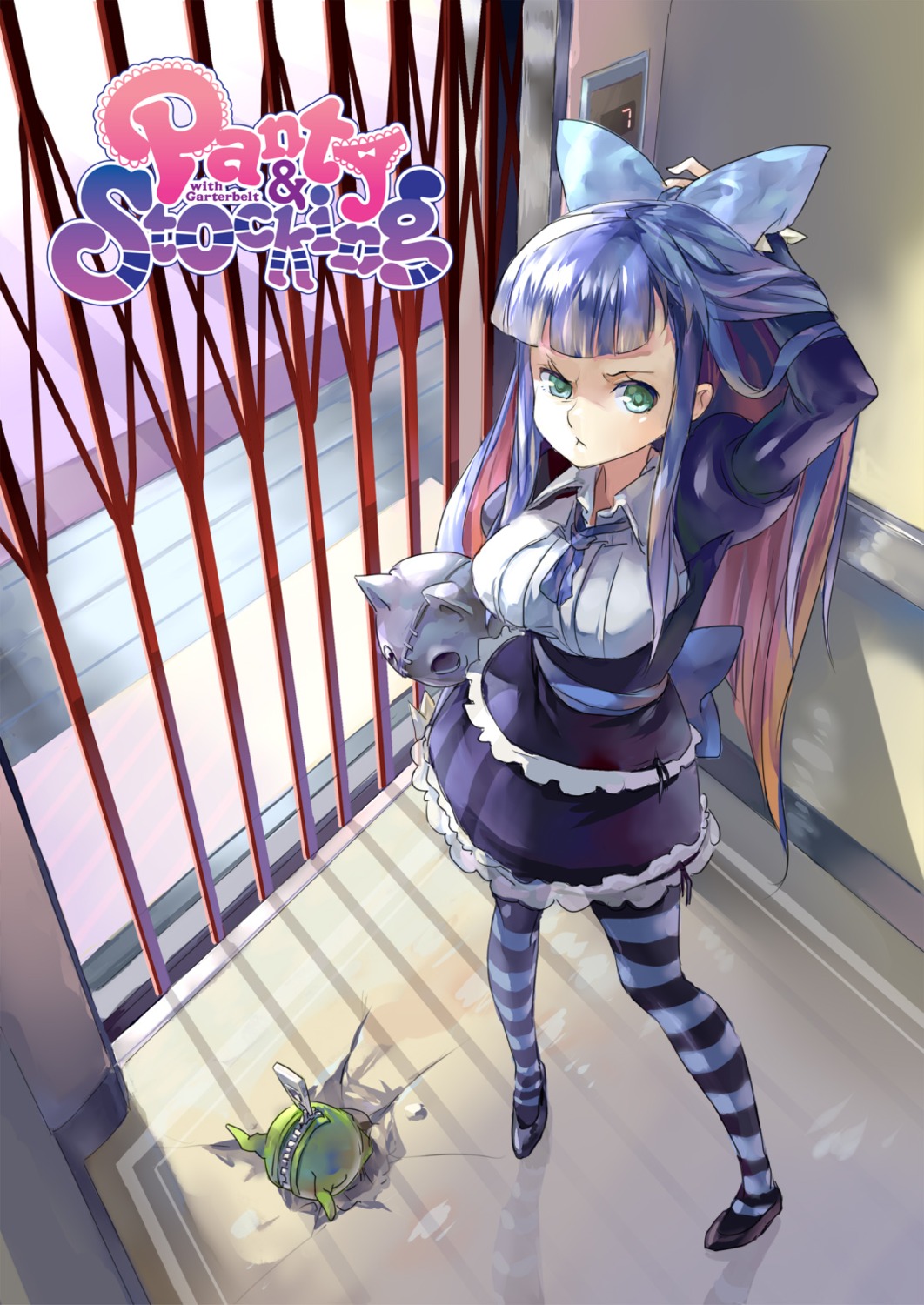 77gl, chuck, dress, honekoneko, lolita_fashion, panty_&_stocking_with_garterbelt, pantyhose, see_through