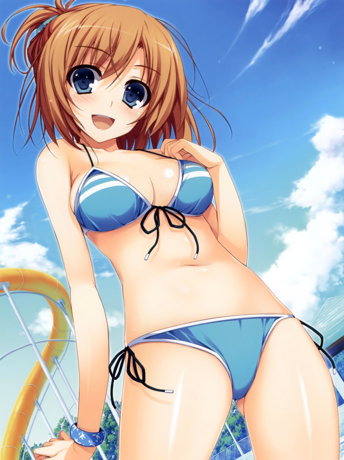 bikini, cleavage, harada_taiko, kimi_to_issho_ni, swimsuits, tomose_shunsaku