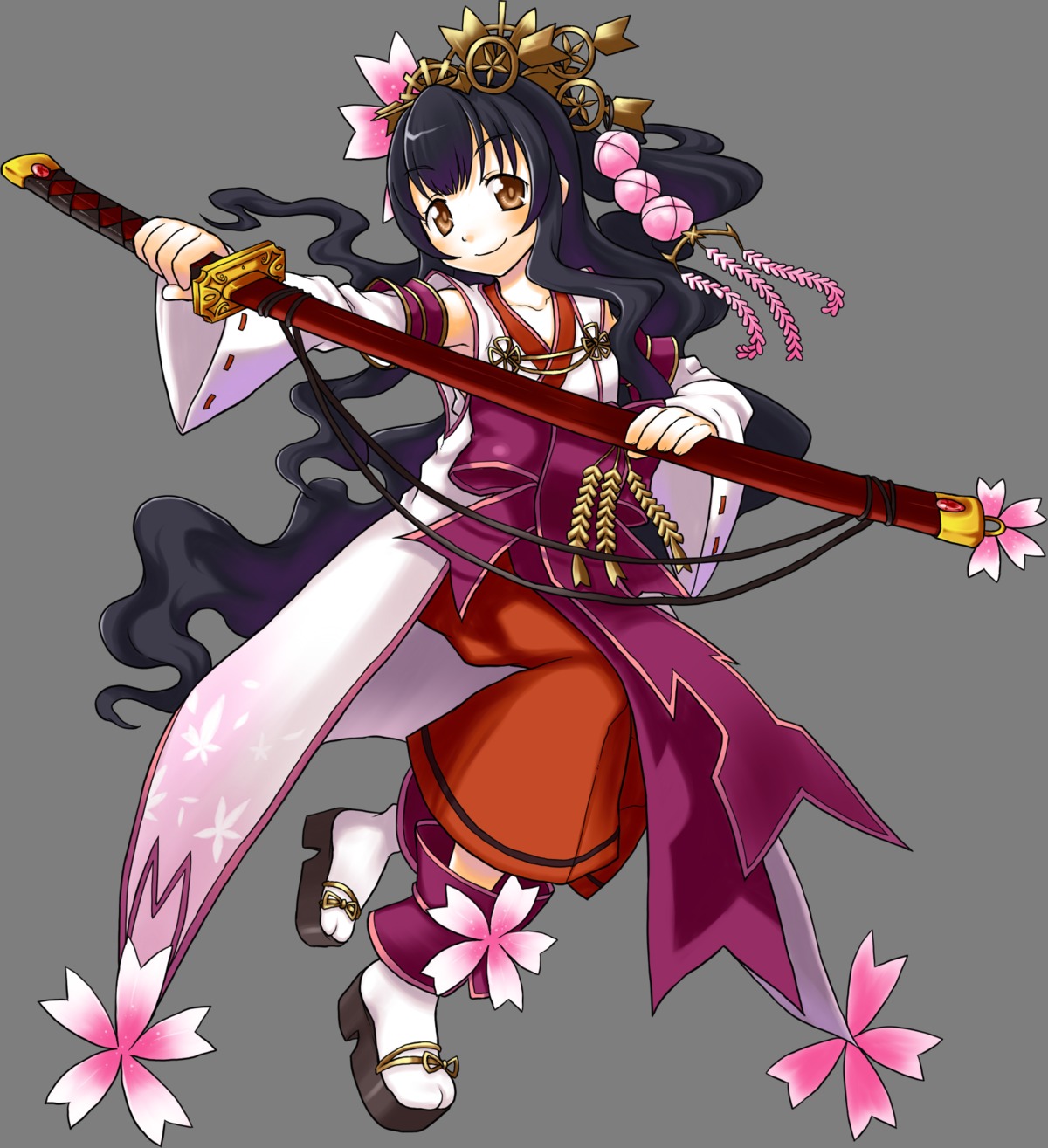 kanatarou., miko, sakurako_kujo, snk, sword, transparent_png, trouble_witches_neo!