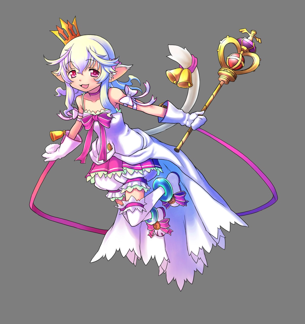 animal_ears, bloomers, cynfi_porat, dress, kanatarou., snk, tail, thighhighs, transparent_png, trouble_witches_neo!