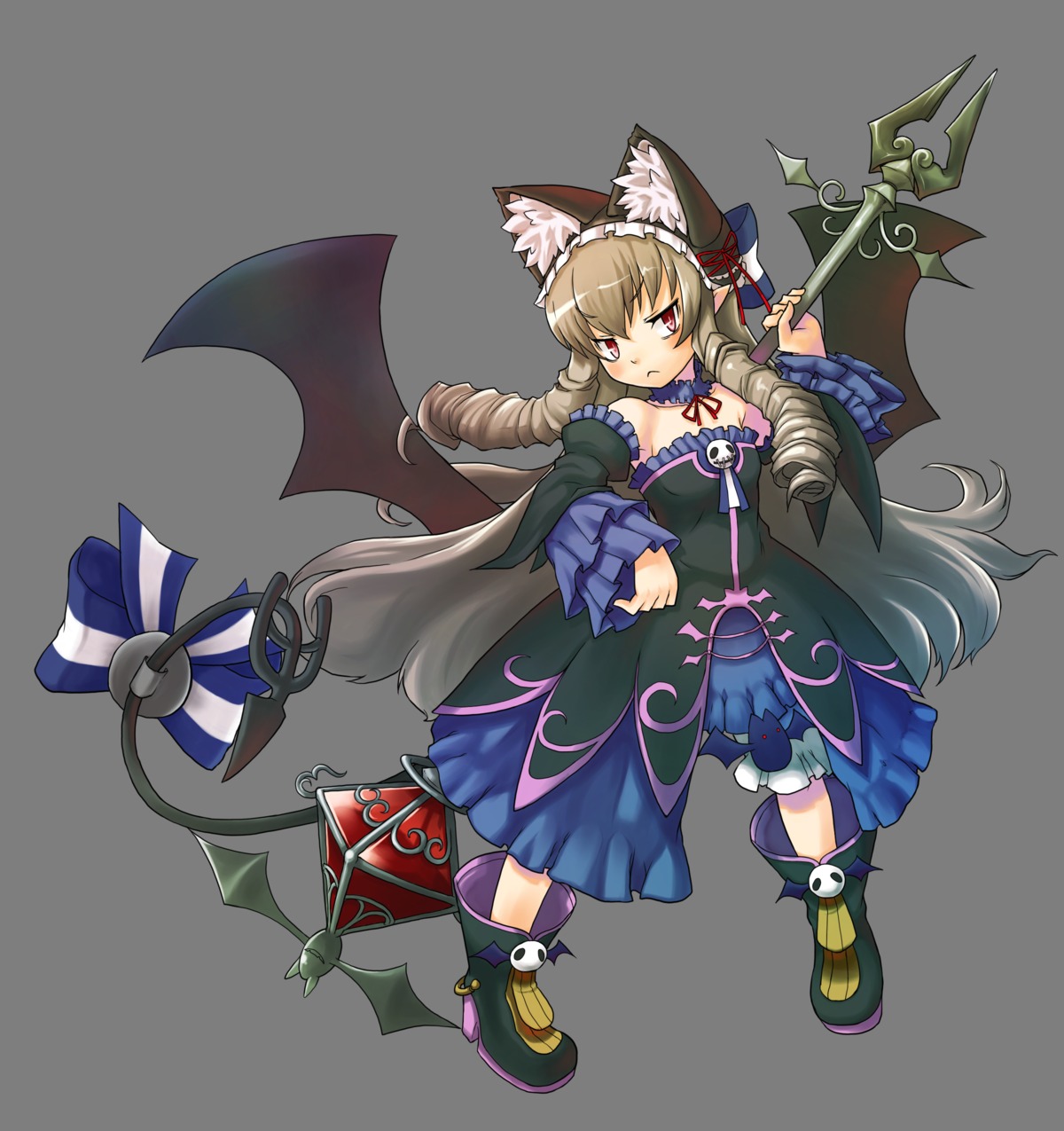 animal_ears, bloomers, devil, dress, gothic_lolita, kanatarou., lolita_fashion, luca_yurievna_vinakol