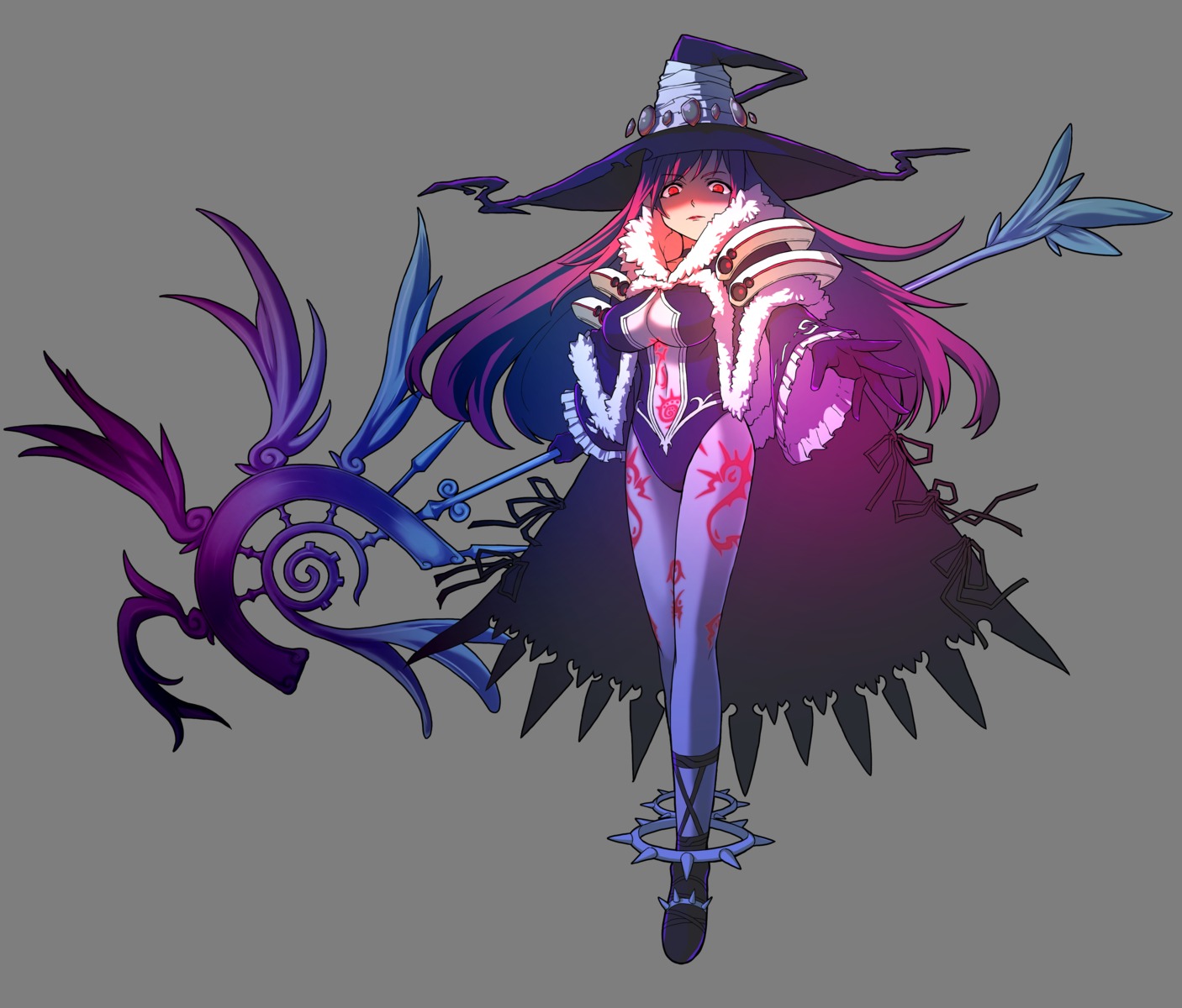 amalgam_caries, cleavage, kanatarou., leotard, snk, transparent_png, trouble_witches_neo!, witch